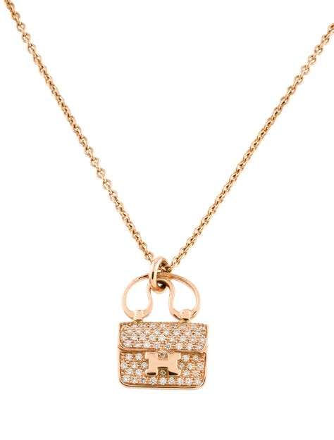 hermes necklace diamond.